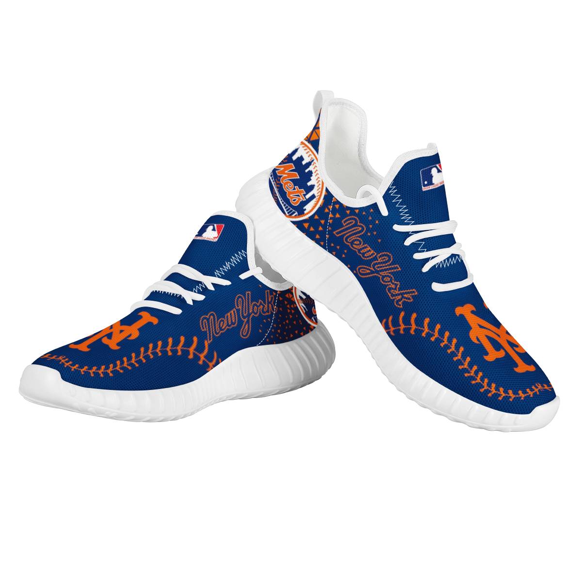 Women's New York Mets Mesh Knit Sneakers/Shoes 004